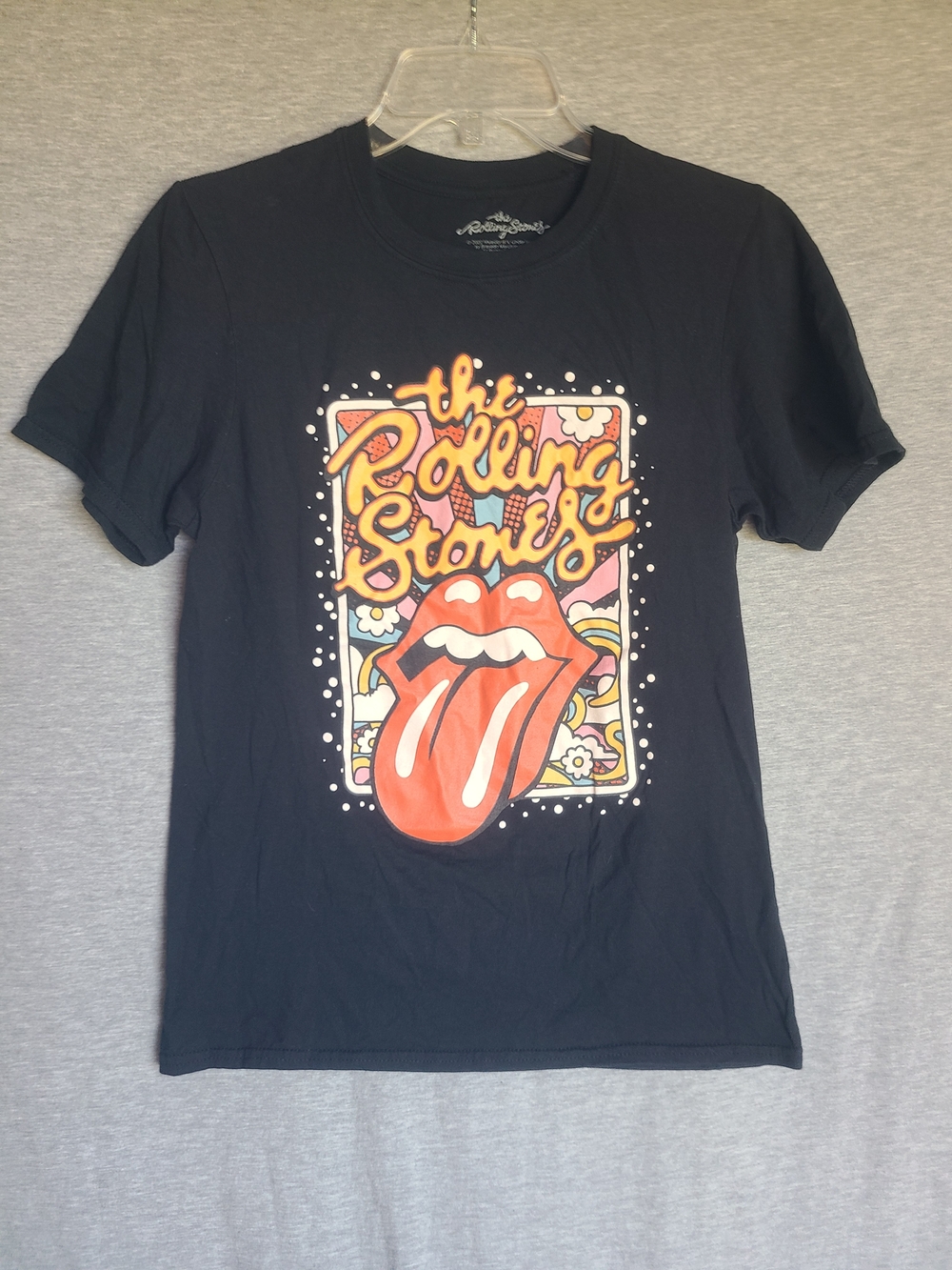 The Rolling Stones Graphic Tee Adult S Tongue Lips Logo Pop Art Band Mick Jagger